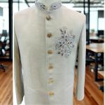 Men’s Premium Beige Nehru Jacket – Slim Fit with Zardozi Work with Pant