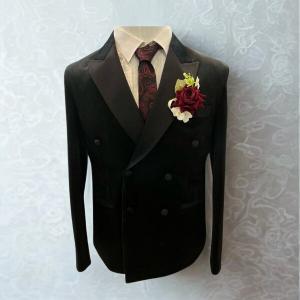 Men’s Classic Black Double-Breasted Blazer