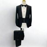 Men’s Black Luxury Tuxedo Suit with Zardozi worked Shawl Lapel – Slim Fit With Pant