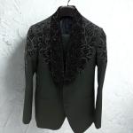 Men’s Luxury Black Zadrozi Detailed Shawl Lapel Tuxedo with Pant