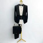 Men’s Black Luxury Tuxedo Suit with Zardozi worked Shawl Lapel – Slim Fit With Pant