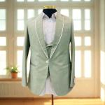 Men’s Premium Mint Green Suit – Modern Fit Three-Piece Blazer Set