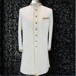 Men’s Royal Ivory White Dubble Part Sherwani with Zardozi work Details