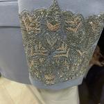 Men’s Luxury Sky Blue Nehru Coat Set with Zardozi work– Modern Fit